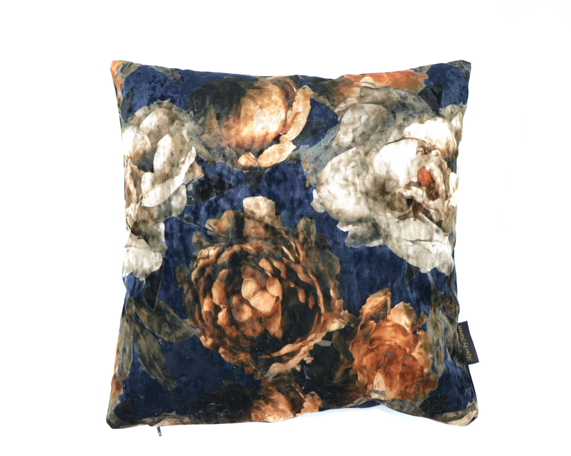 Kussen antique rose blauw
