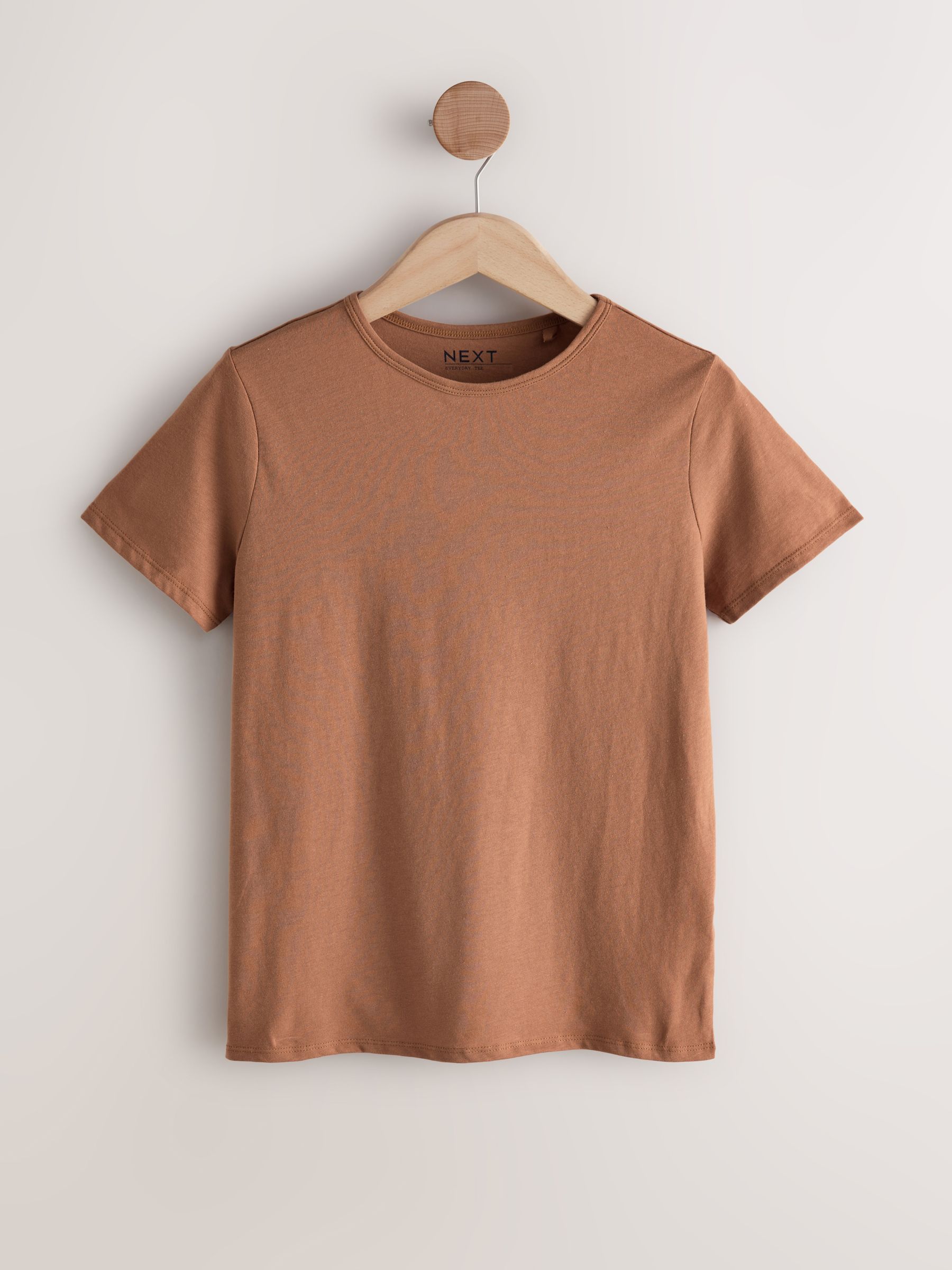 Aardse tinten - Set van 7 katoenen T-shirts met ronde hals voor alle dagen