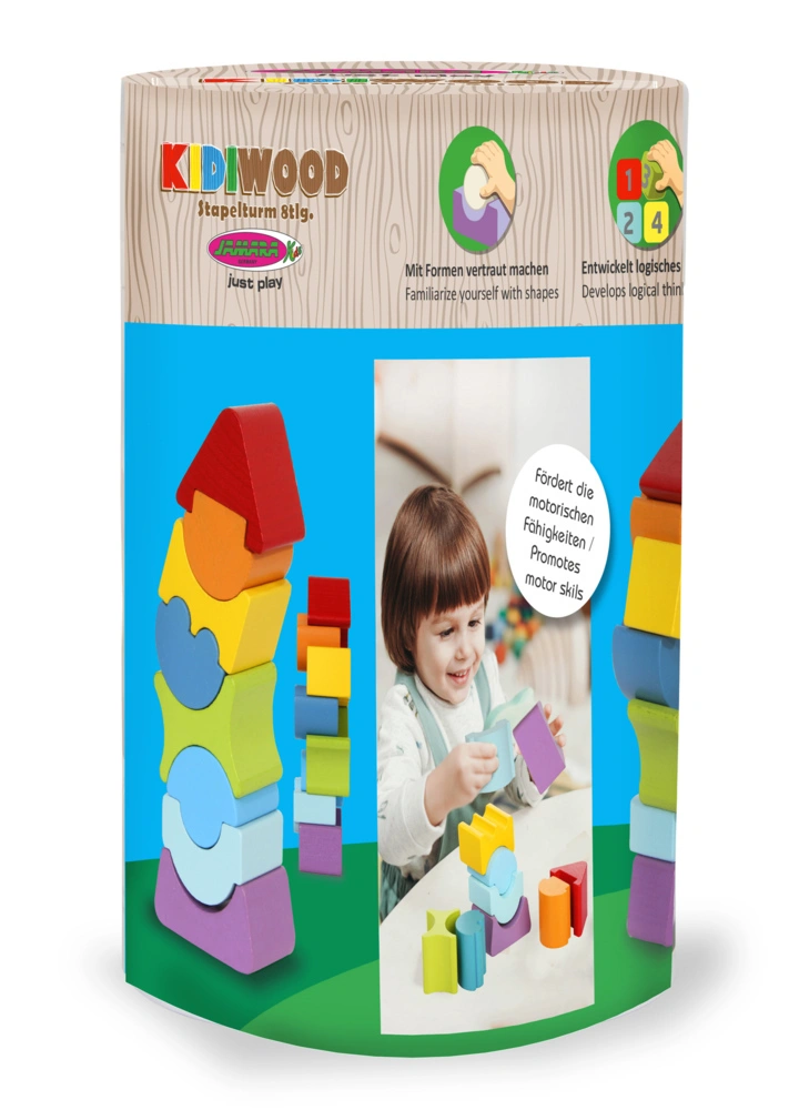 Jamara - Jamara Holzspielzeug Kidiwood Stapelturm 8tlg.