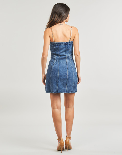 MICHAEL Michael Kors - CHAIN STRAP DENIM DRESS Azul