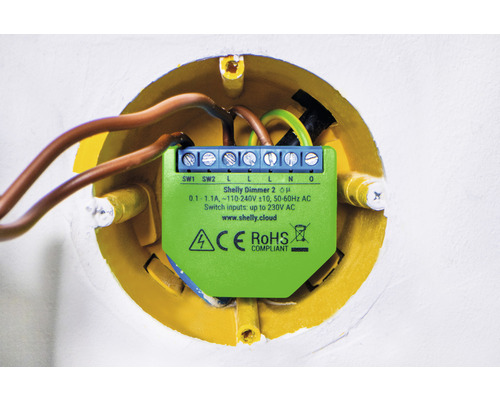 Shelly Dimmer2 Control Unit WiFi Smart Flush Mount - Compatibel met Smart Home van Hornbach