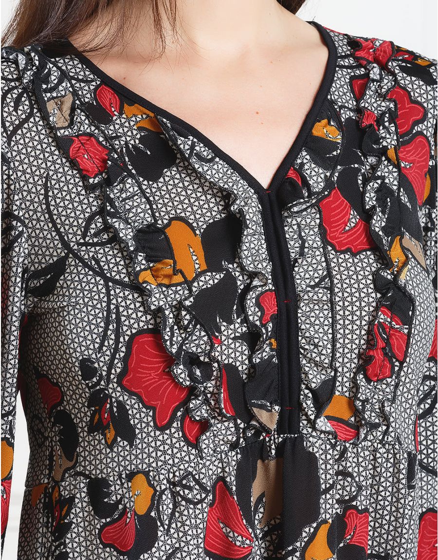 Blouse imprimée fleurie