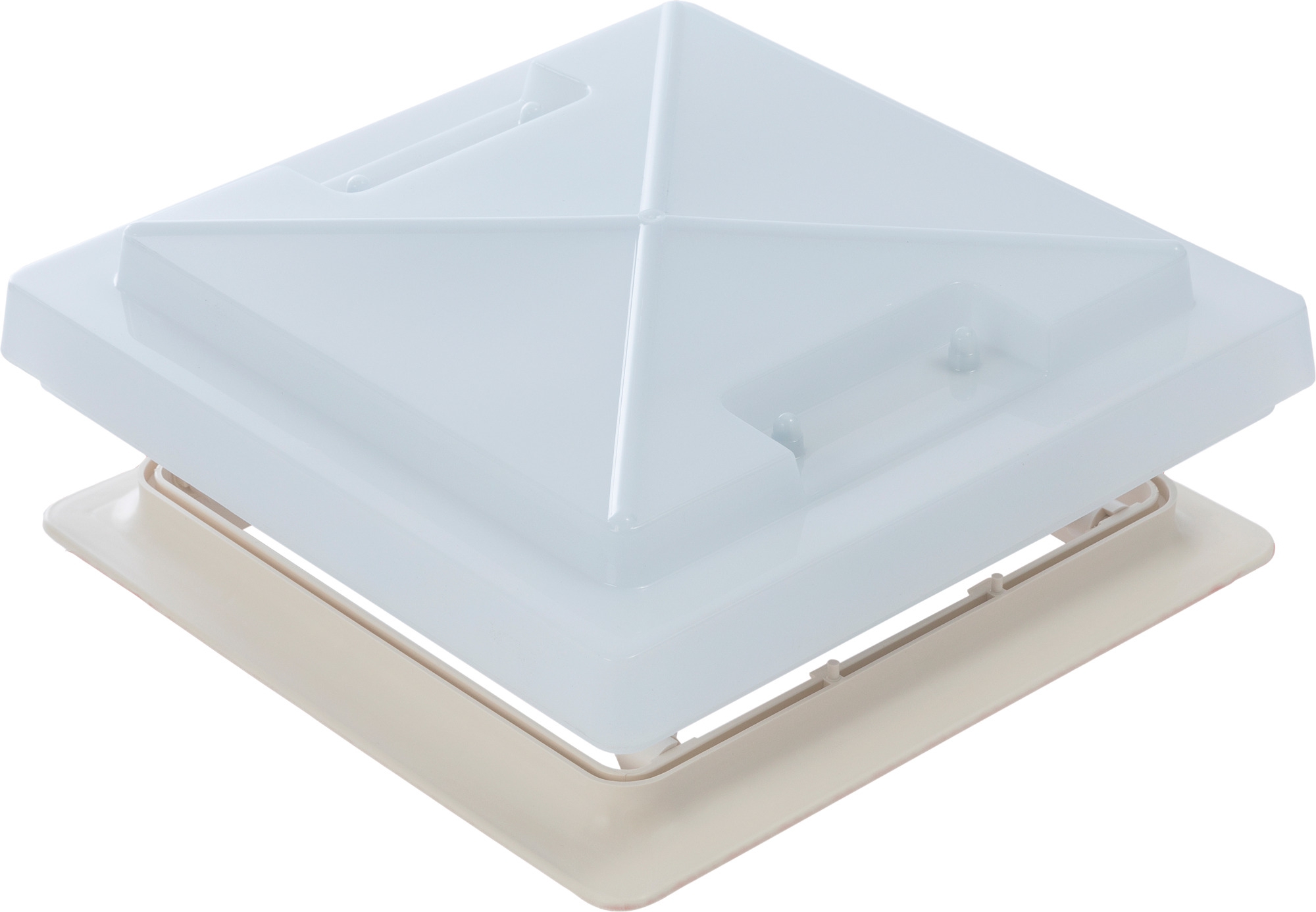 Dachhaube 29 weiß 28x28 mit Verriegelung
