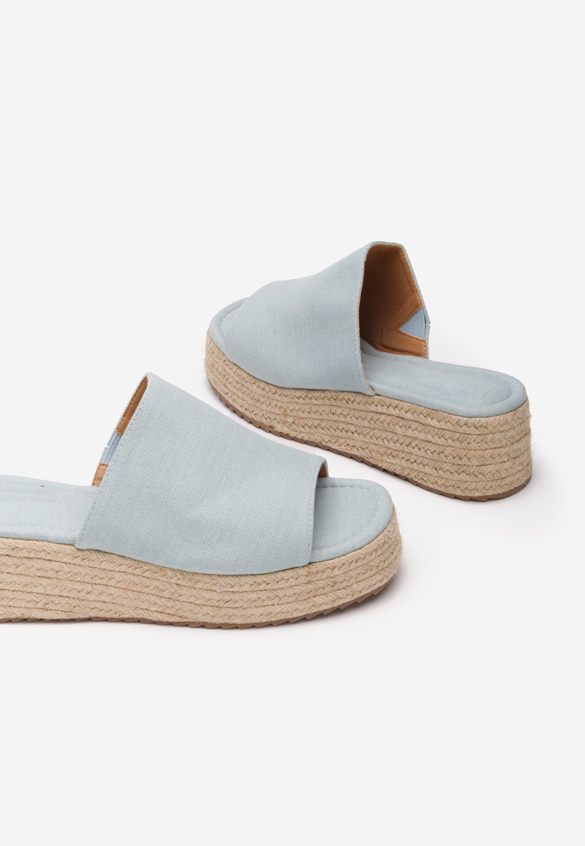 Mules à plateforme denim Sitema