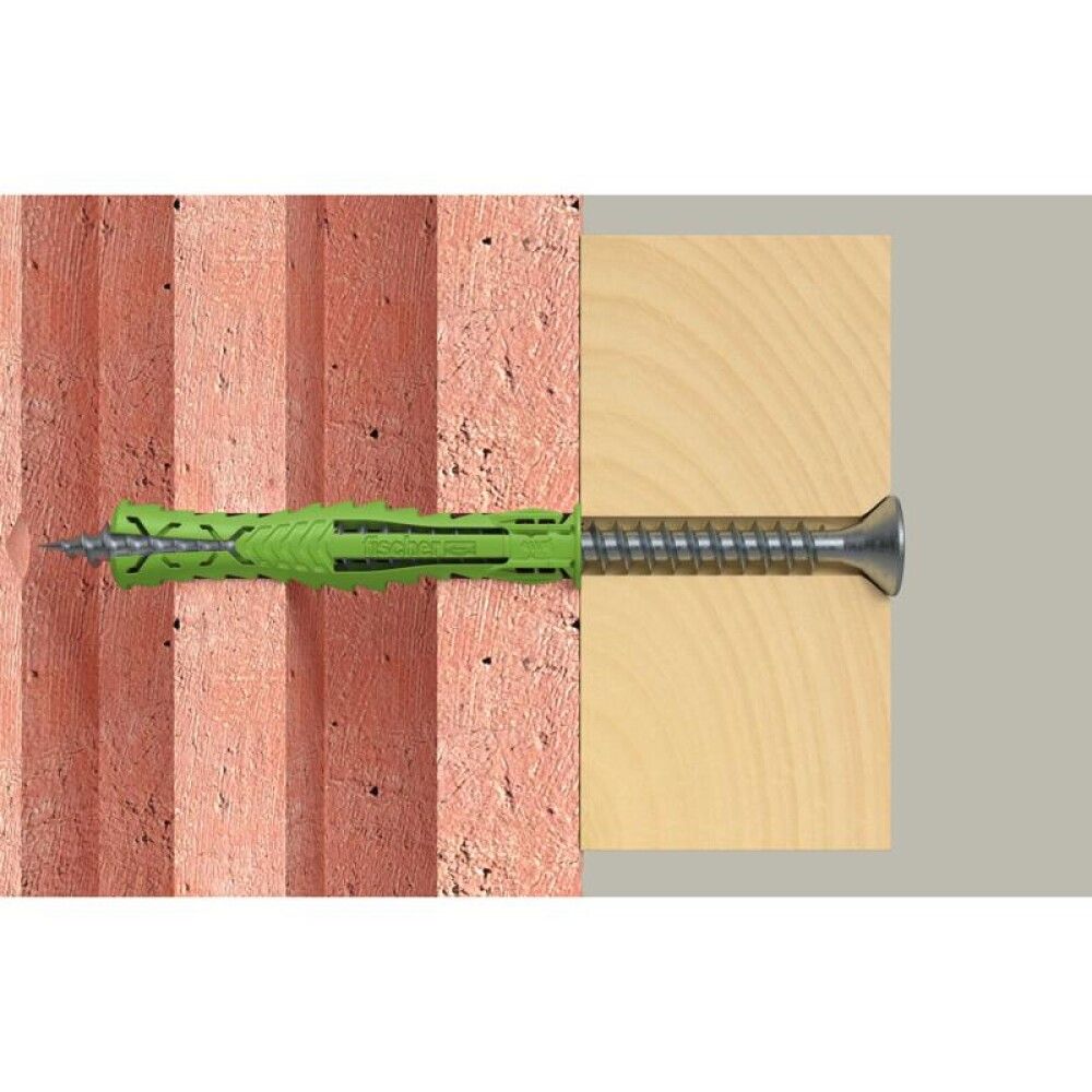 UNIVERSALPLUGG FISCHER SX PLUSS GRØNN 8X65MM 45STK