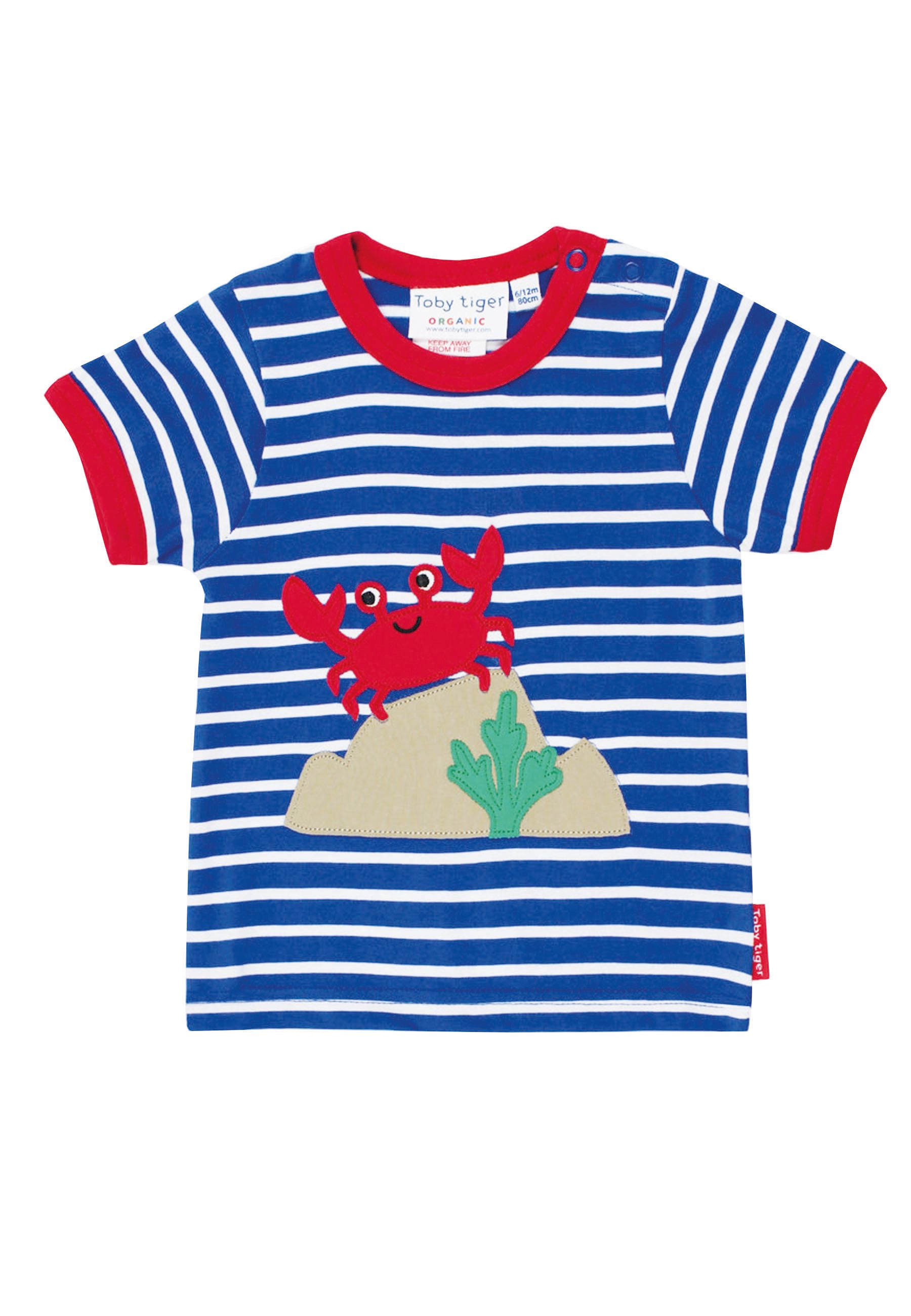 Toby Tiger T-Shirt, Krabbe-Applikation