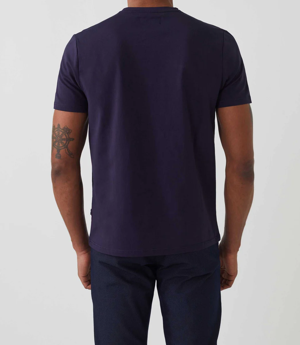 T-shirt col rond avec logo marine 
