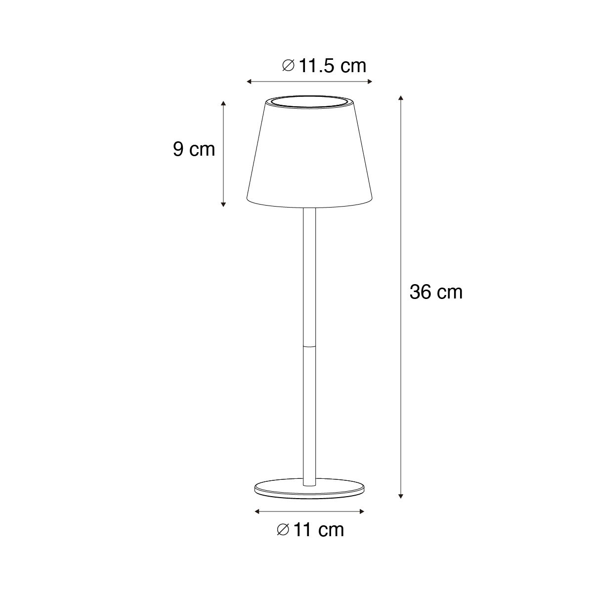 Tafellamp wit incl. LED dimbaar en oplaadbaar RGB IP54 - Murdock