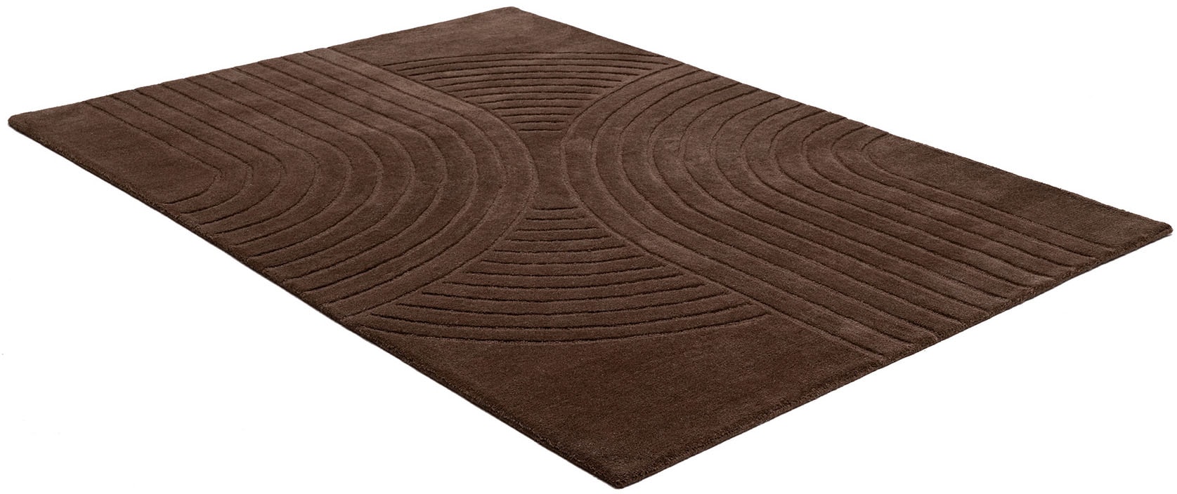 my home Wollteppich »Gabbo Design, Handgefertigt, Teppich,  reine Wolle,« rechteckig 14 mm Höhe Hoch-Tief-Effekt, reine Wolle, Scandi-Look, Naturfaser, Handarbeit