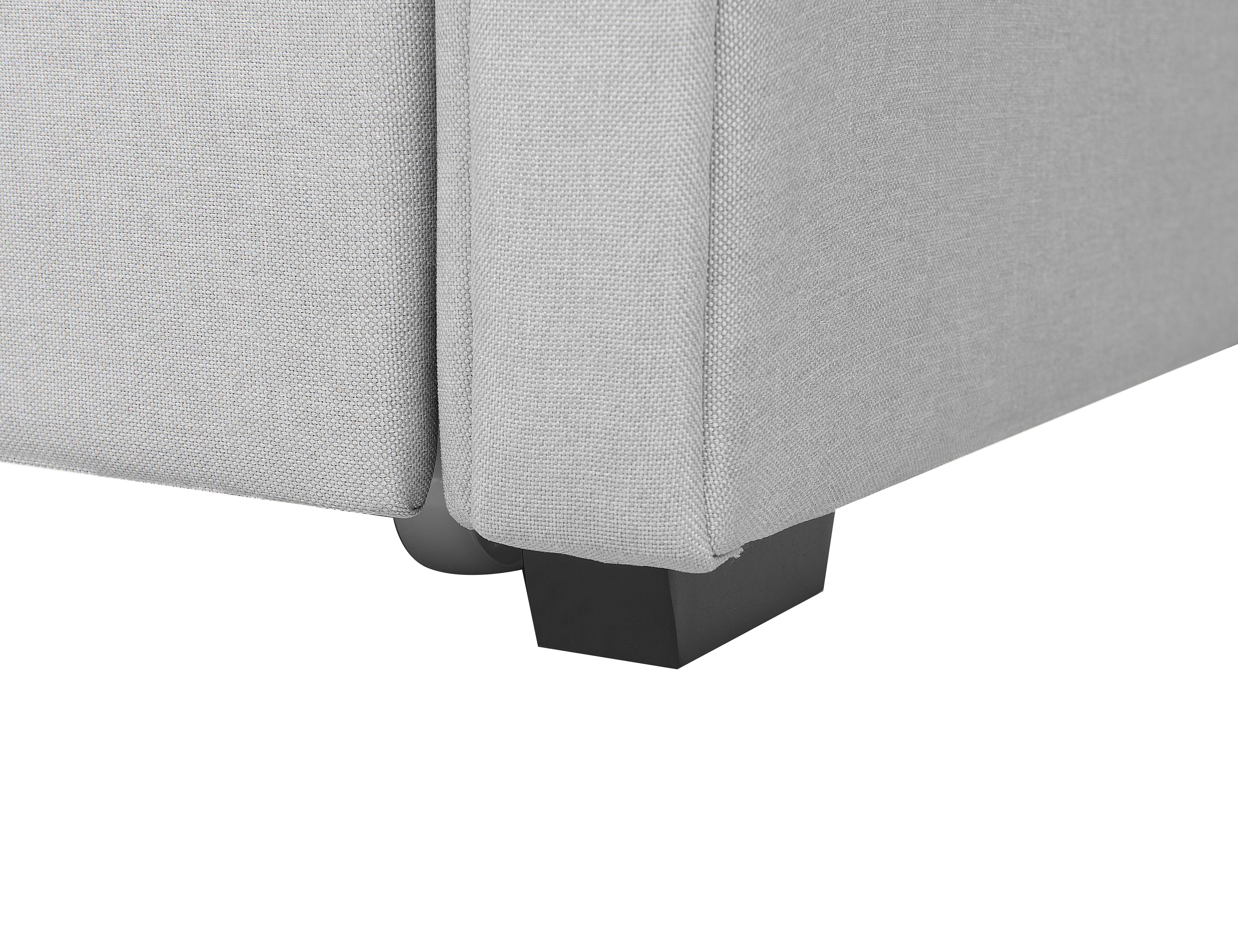 Onderschuifbed Stof LIBOURNE 80 x 200 cm Lichtgrijs