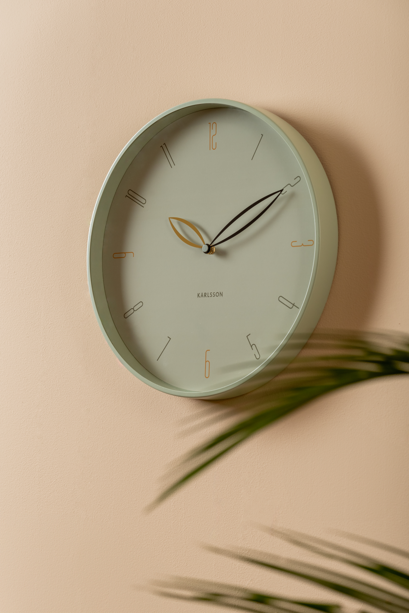 Wall clock Petals warm grey