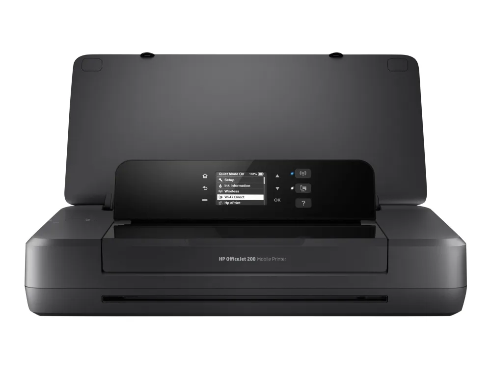 HP Officejet 200 Mobile Printer - Printer - farve - blækprinter - A4/Legal - 1200 x 1200 dpi - op til 20 spm (mono) / op til 19 spm (farve) - kapacitet: 50 ark - USB 2.0, USB vært, Wi-Fi