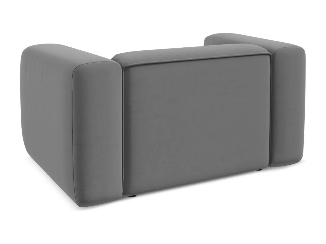 Fauteuil en velours - gris - EKAHI