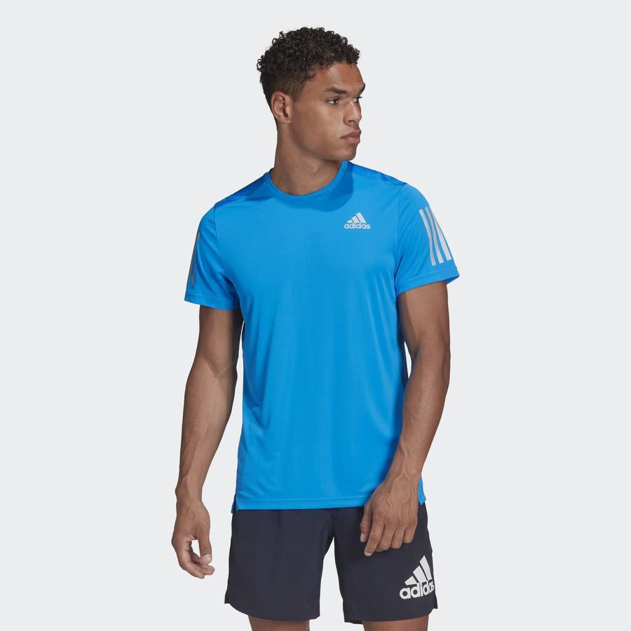 adidas T-shirt Running Own The Run - Bleu/Argenté