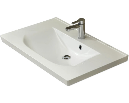 Pelipal Kumba badkamermeubelset, BxHxD 110 x 200 x 51 cm, grafiet getextureerde fronten, 4-delige set met mineraal gegoten wastafel en badmeubel, 99.770225191