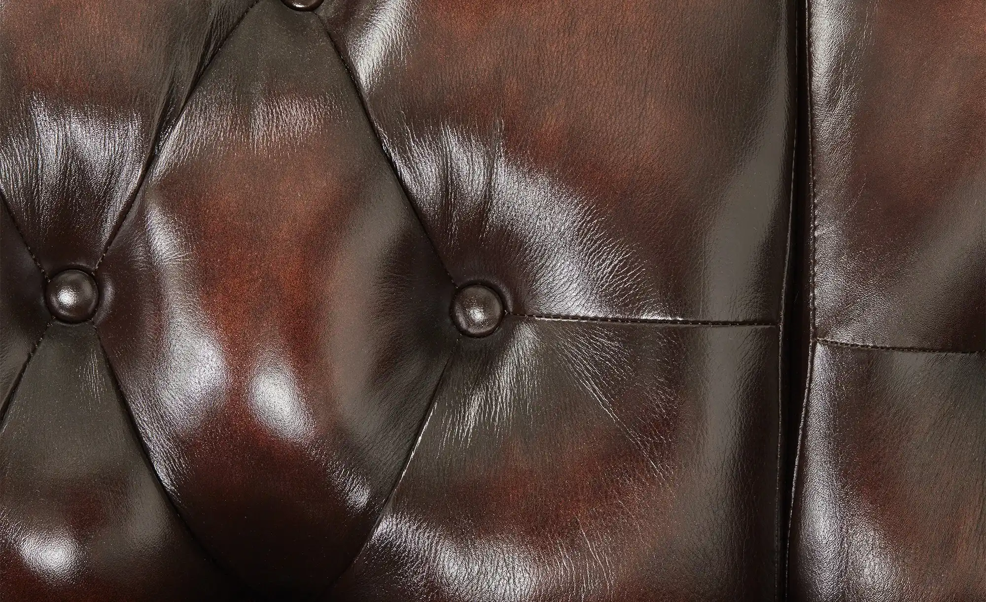 uno Ecksofa Bezug aus Echtleder Chesterfield