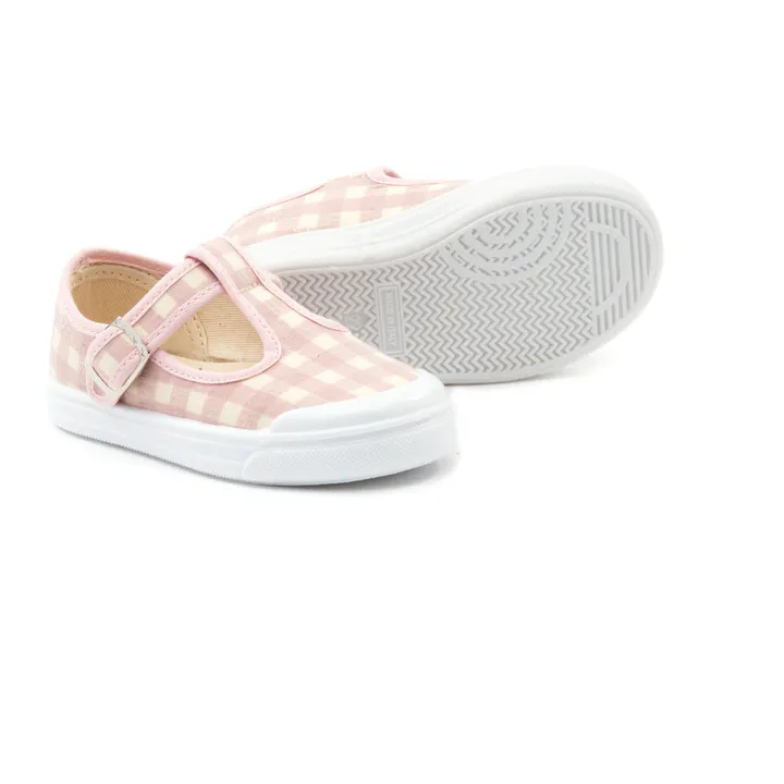 Pèpè Baskets Vichy | Rose pâle