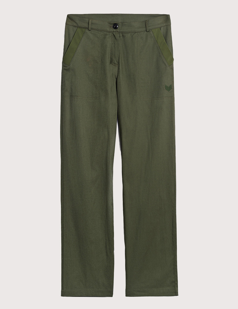HBT ARMY HERRINGBONETWILL | BROOKLYN PANTALON KAKI