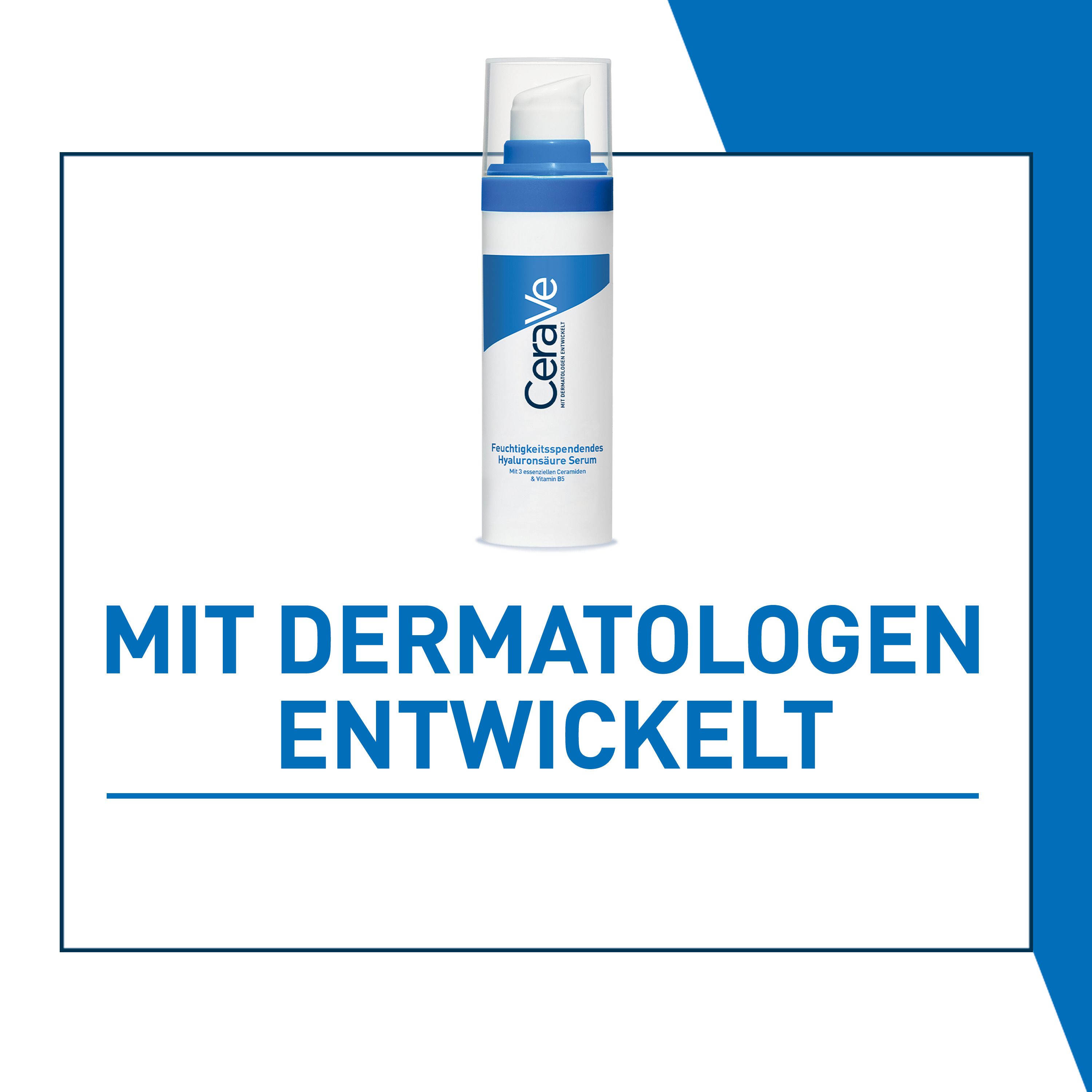 CeraVe Feuchtigkeitsspendendes Hyaluronsäure Serum: Aufpolsterndes Gesichtsserum für trockene bis normale Haut