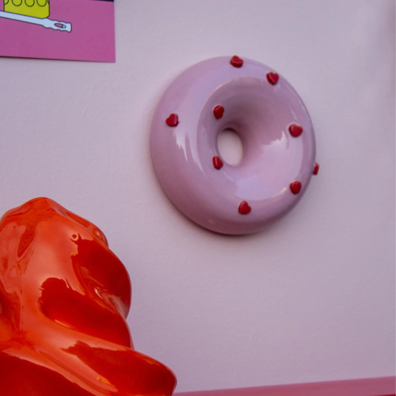 Wandobject donut hartjes