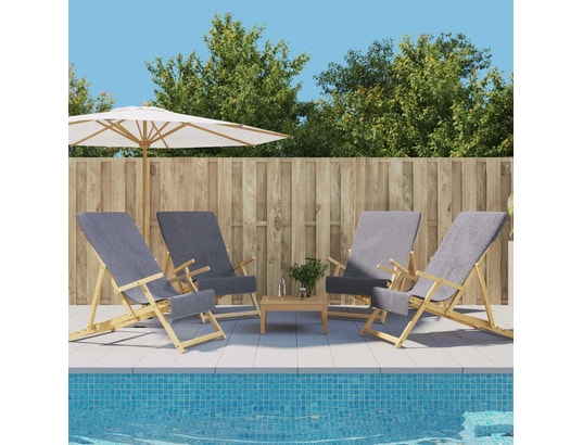 VIDAXL - Serviette de plage Serviettes de plage 4 pcs anthracite 60x135 cm tissu 400 gsm