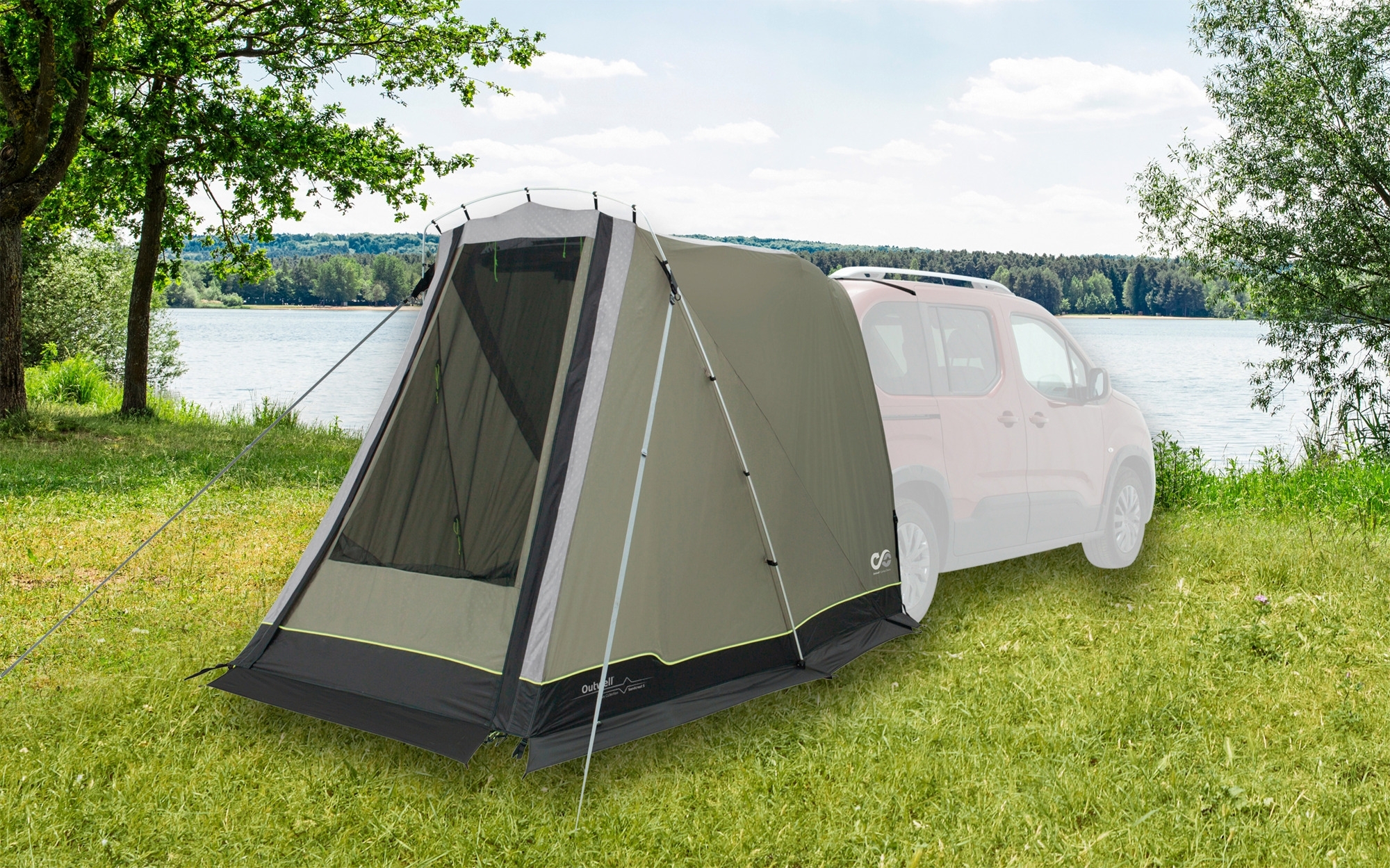Outwell Sandcrest S Vorzelt / Heckzelt für Minivans 2 bis 3 Personen Grün