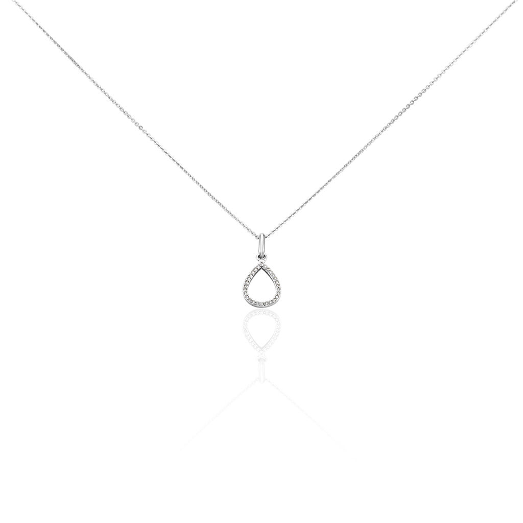 Collier Germinal Argent Blanc Oxyde De Zirconium
