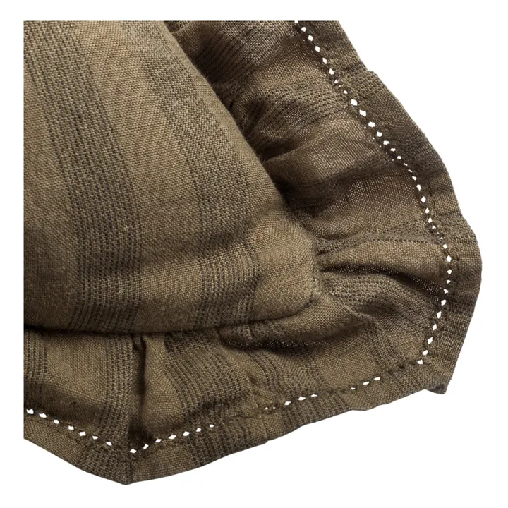 Le Monde Sauvage Housse de coussin Sandhills volantée | Marron