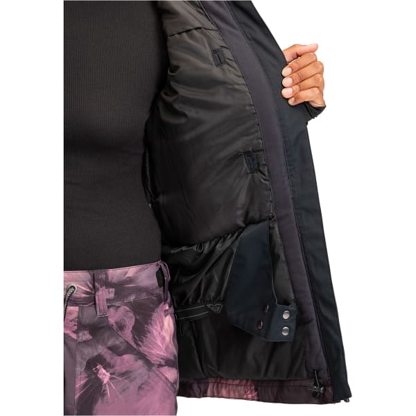 Veste de ski ROXY PRESENCE PARKA SNJT TRUE BLACK PANSY PANSY