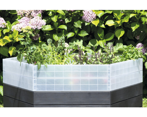 Klassieke verhoogde tuinbak GARANTIA ERGO Turbo L 75 incl. Flora waterbesparend systeem 110 x 110 x 75 cm hout