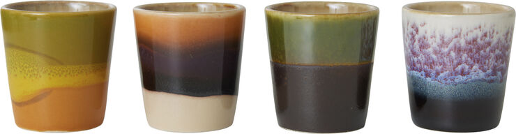 HK Living 70s ceramics egg cups island set of 4 Multi