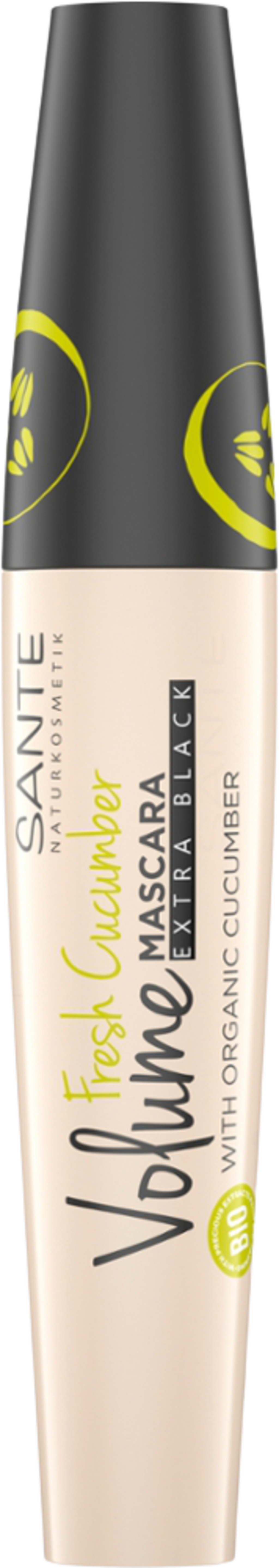 Santé naturally.  Fresh Cucumber Volume Mascara Extra Black, 12 ml