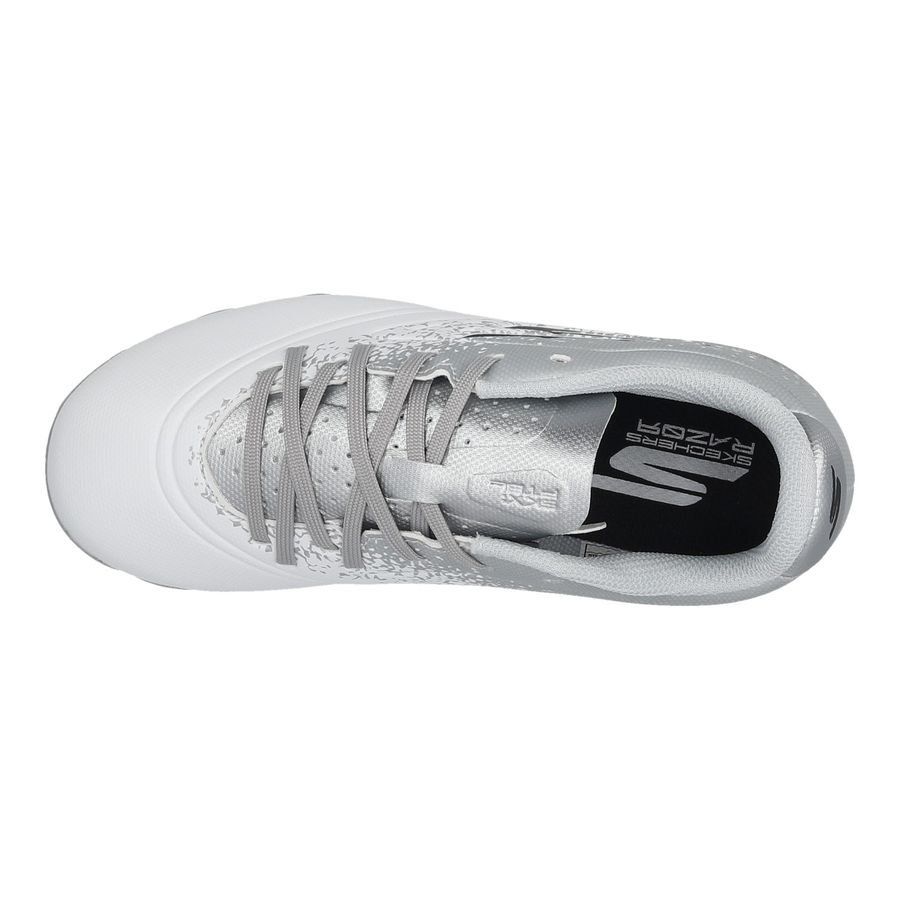 Skechers Razor 1.5 FG Electrum - Blanc/Argenté Enfant