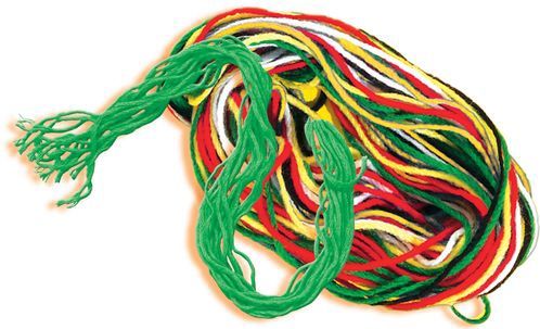 SES - Ik Leer Borduren - Borduurset - 4 Borduurkaarten - Gekleurde Garen