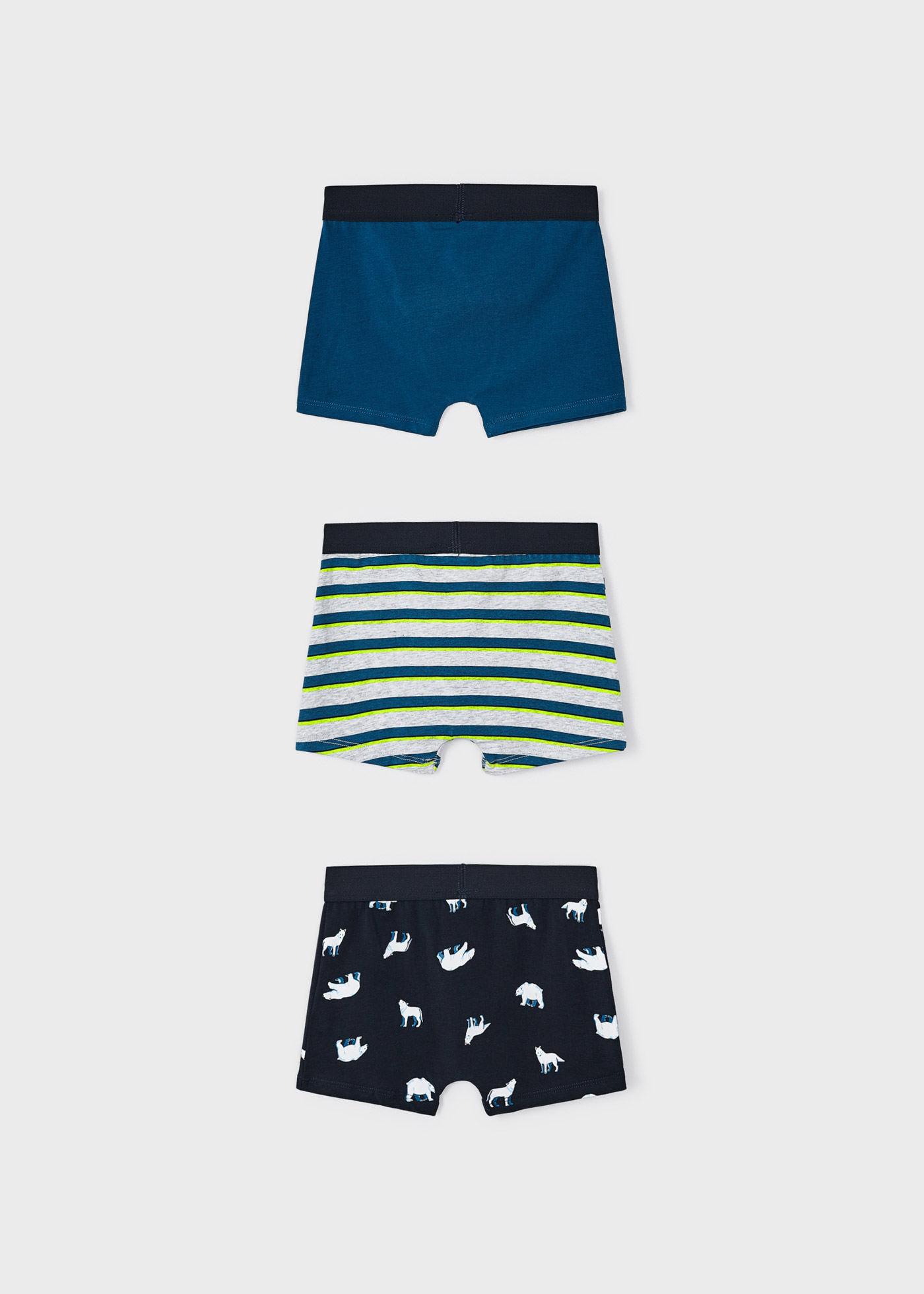 Conjunto de 3 cuecas boxer para meninos