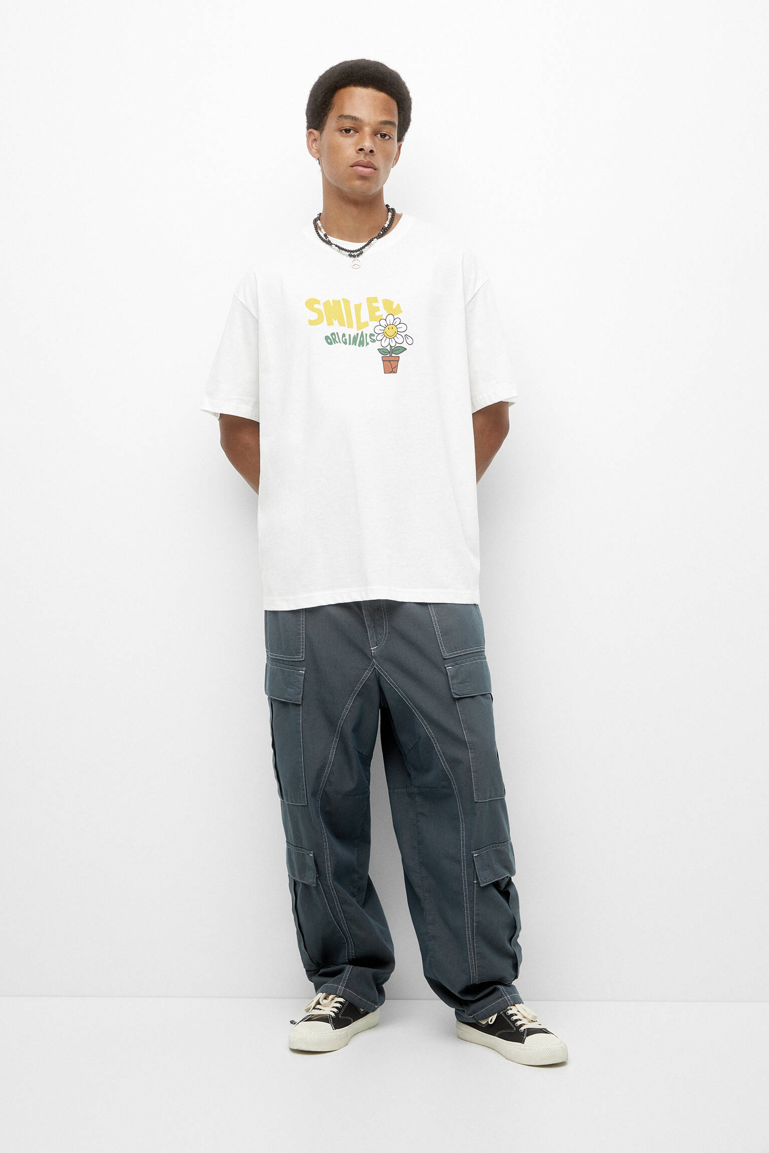 CAMISETA MARGARIDA SMILY - OFF WHITE