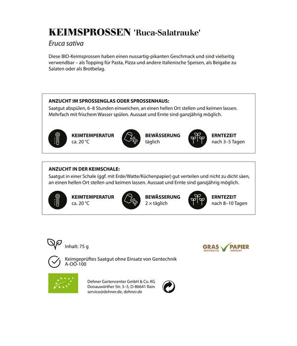 Dehner Bio-Keimsprossen 'Ruca-Salatrauke'