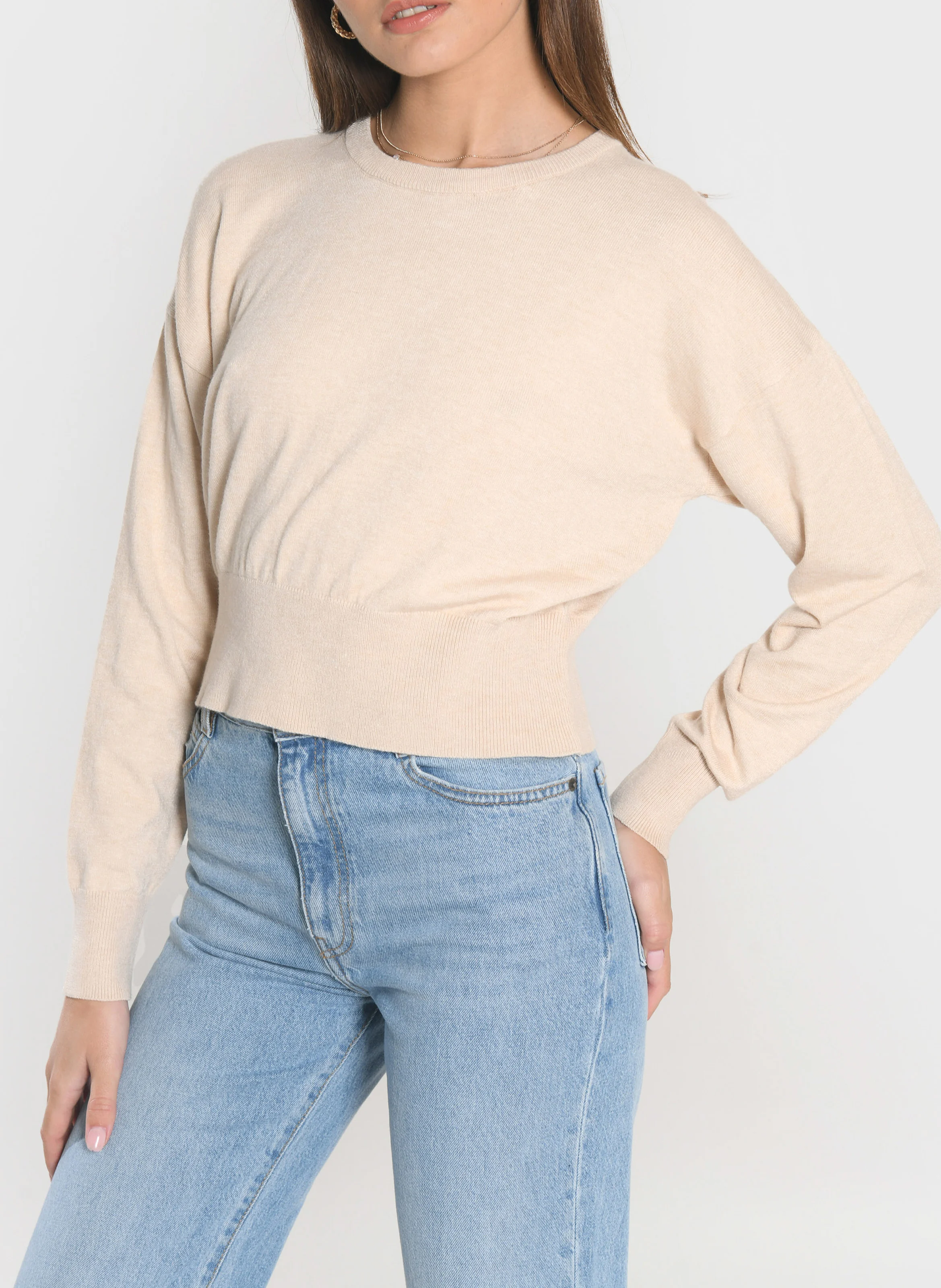 NOLWENN - Pull court large| Beige
