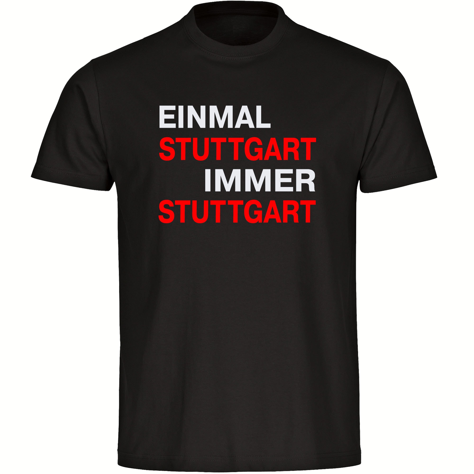 multifanshop® Kinder T-Shirt - Stuttgart - Einmal Immer - Druck rot