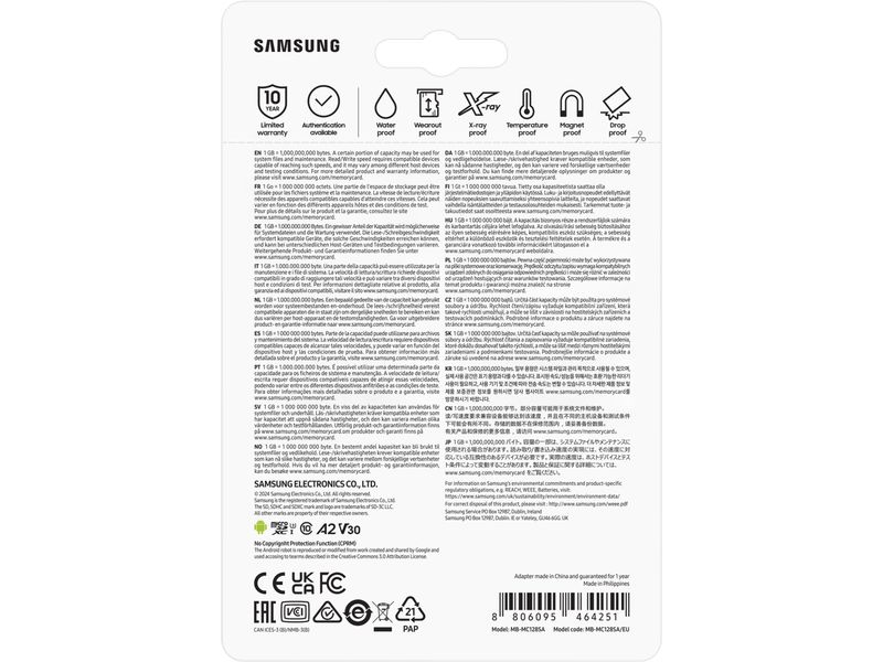 Samsung microSDXC-Karte Evo Plus 128 GB Auf Geschwindigkeit optimierte microSD Speicherkarte mit SD-Adapter