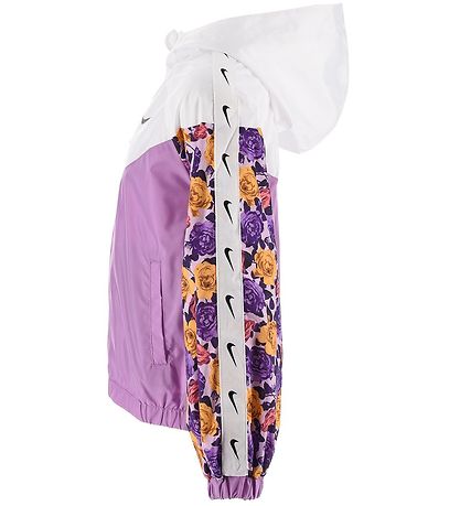 Nike Jacke - Floral Windrunner - Weiß/Lila