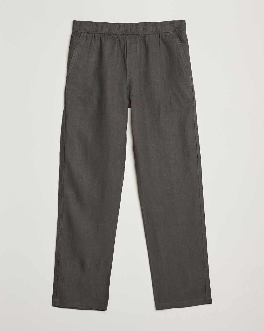 Samsøe Samsøe Jabari Linen Drawstring Trousers Beluga Grey