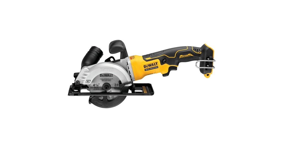 DEWALTDCS571NT-XJ 18V XR Brushless 115mm Cirkelzaag handcirkelzaag  (Geel/zwart, Incl. T STAK-Box II, Accu en oplader niet inbegrepen)