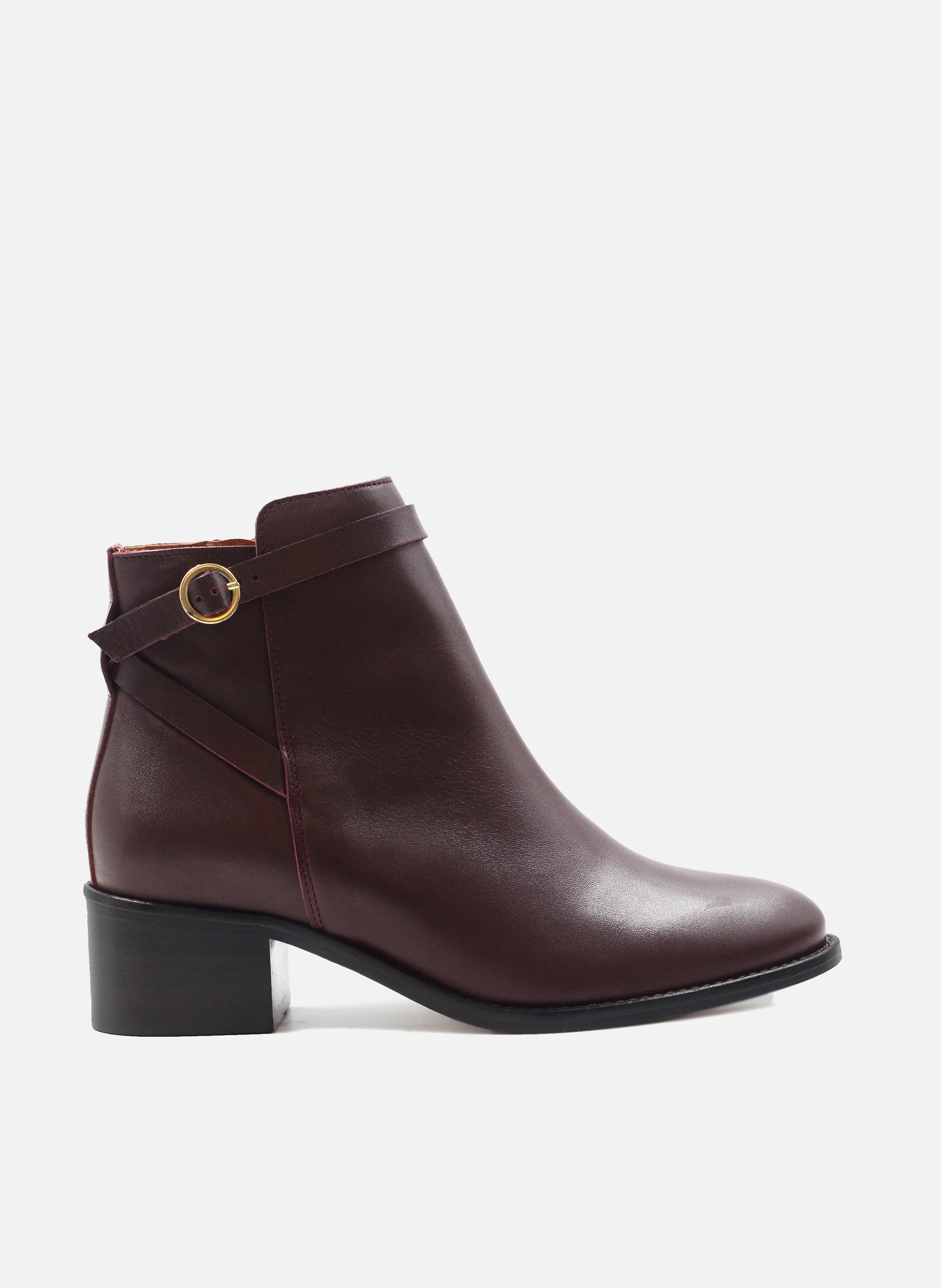 Bottines cavalières cuir lisse | Rouge