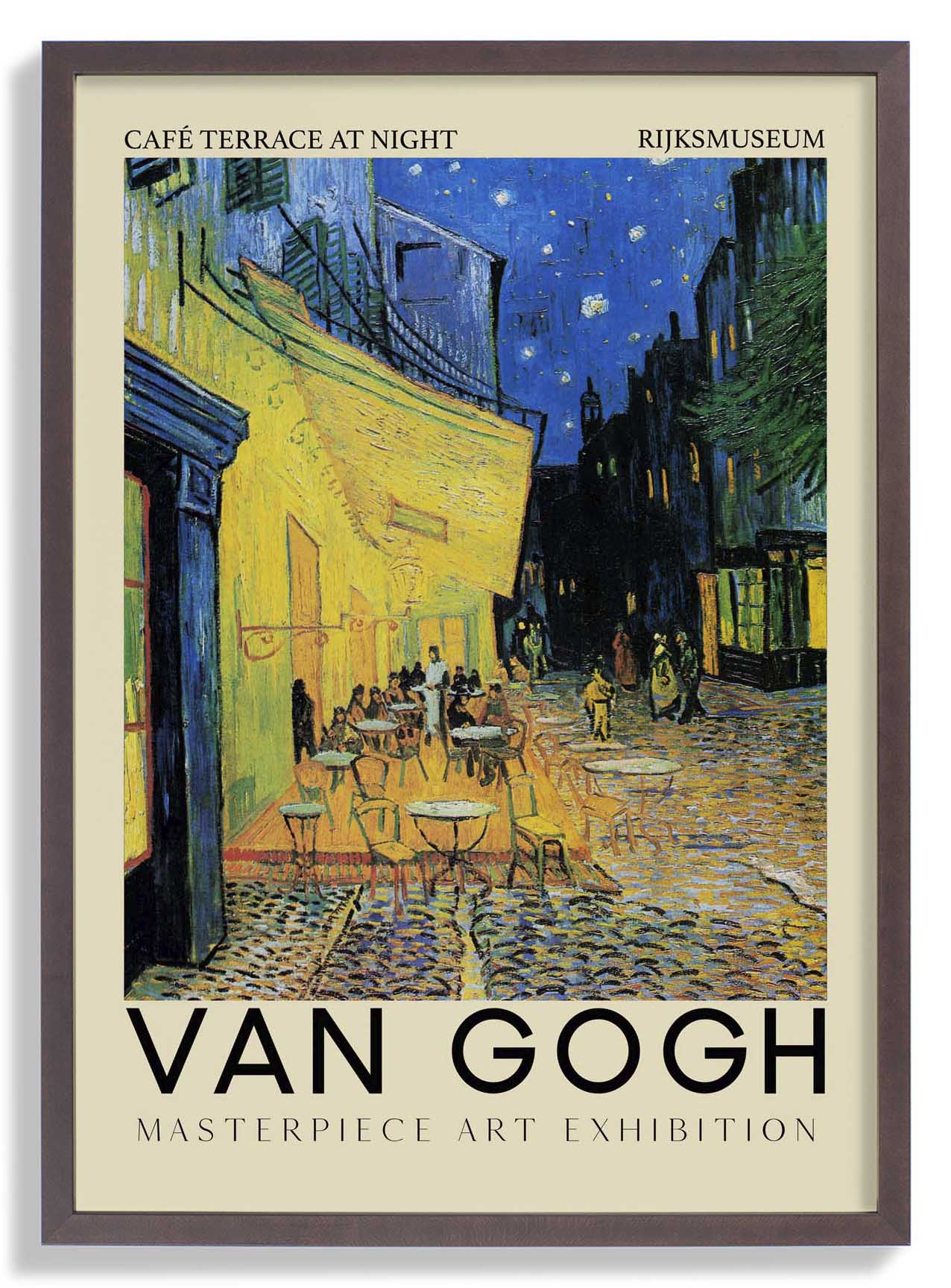 Caféterrasse bei Nacht Kunstausstellung von Van Gogh
