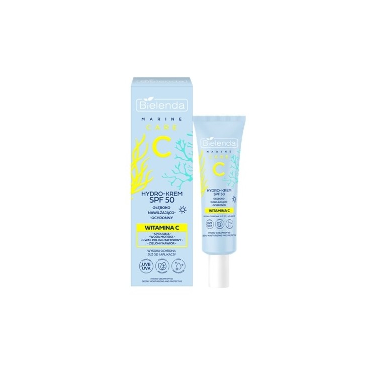 Bielenda C MARINE CARE Hydro , tief feuchtigkeitsspendend und schützend SPF50 40 ml