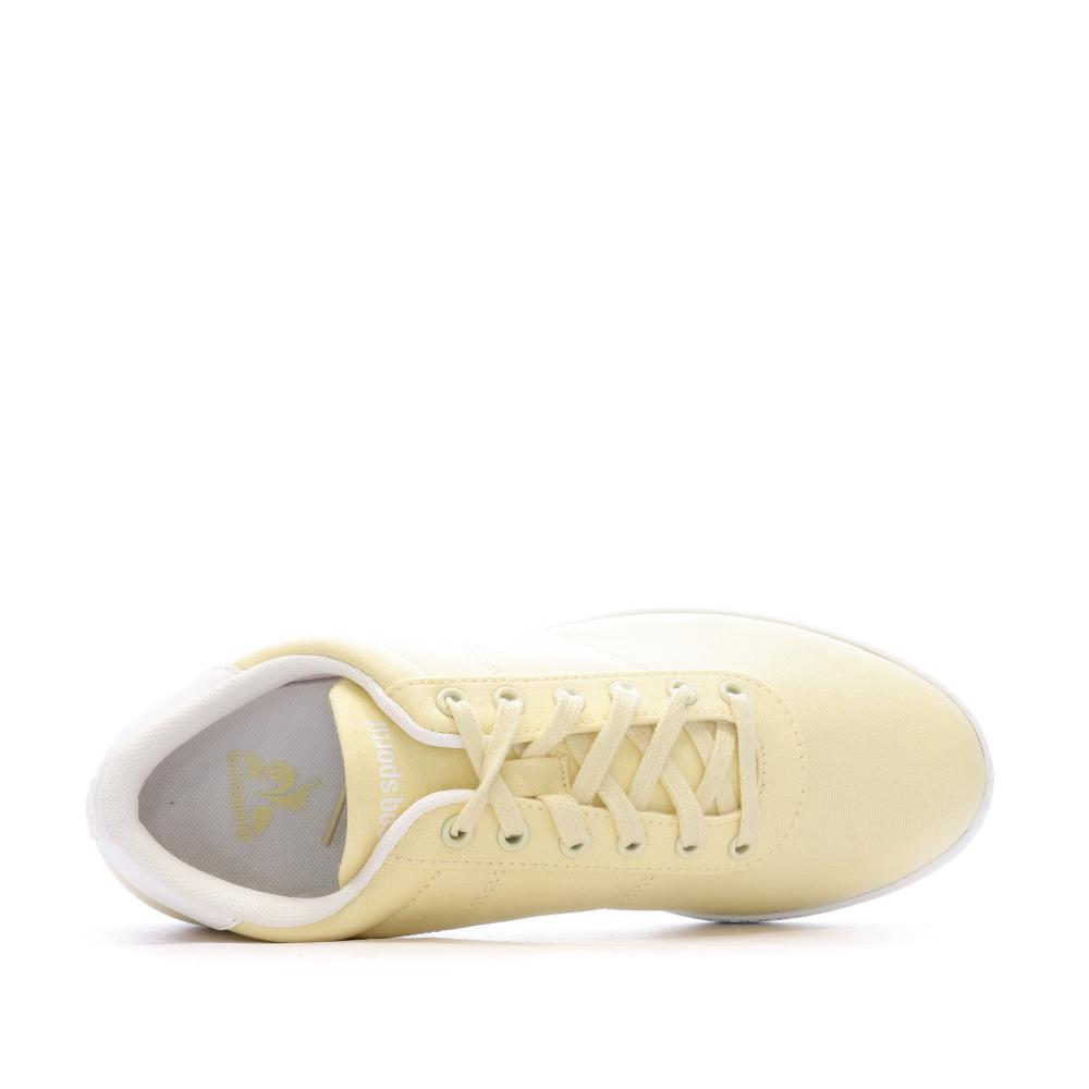 Le Coq Sportif Baskets Jaune Femme Le Coq Sportif Court One W