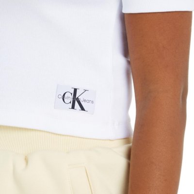 Tee-shirt à manches courtes femme Woven Label CALVIN KLEIN