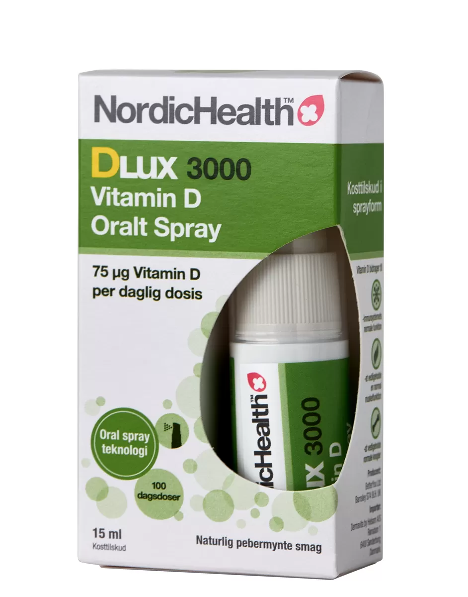 NordicHealth Dlux 3000 D-vitaminspray - 15 ml.