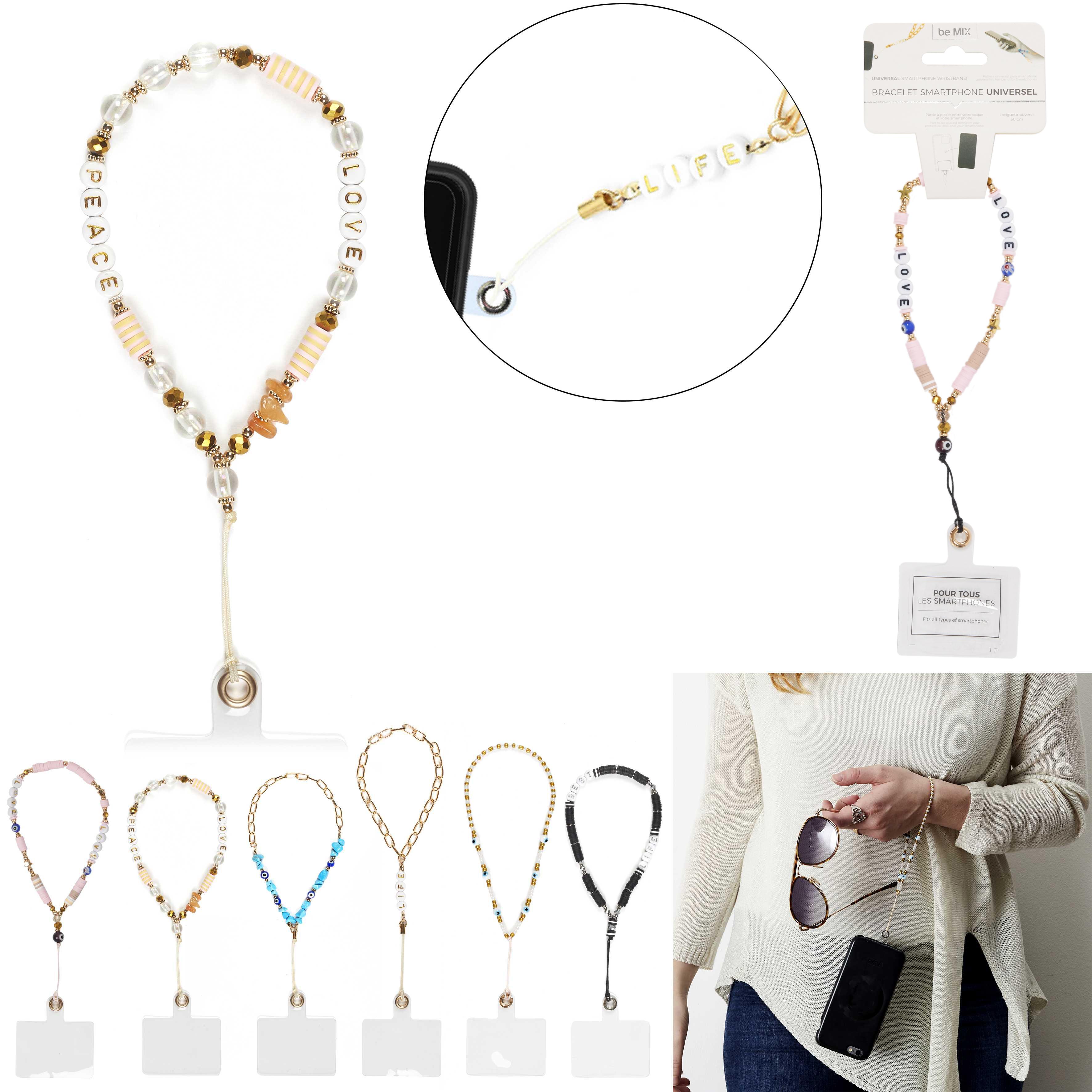 BRACELET SMARTPHONE UNIVERSEL PERLES